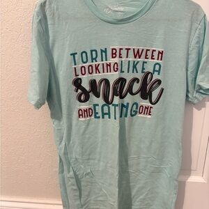 Mint Graphic Tee with Fun Text